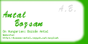 antal bozsan business card